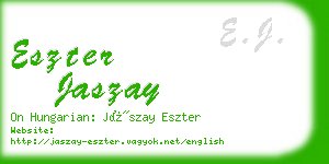 eszter jaszay business card